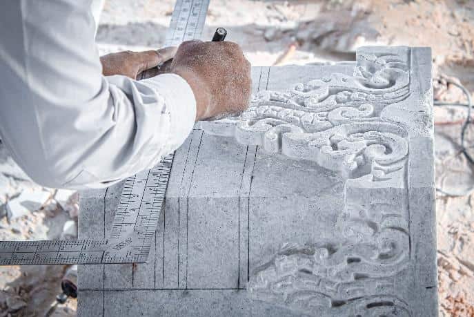 Hand-carved marble craftsmanship